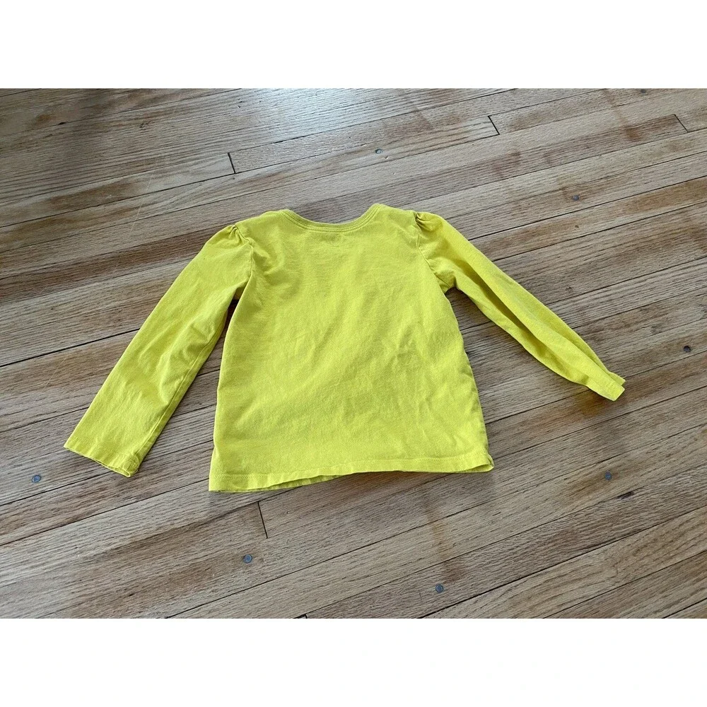 The Children’s Place Girl 4T Snow Adorable Penguin Long Sleeved T-shirt Yellow